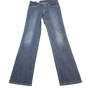 Levis Slight Curve Straight Jeans Womens 4/32 Blue Wash Mid Rise Denim Pants